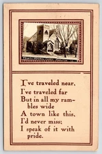 Mapleton IA~Mini RPPC~Poem, Trinity Memorial Episcopal Church (Now Museum) c1910