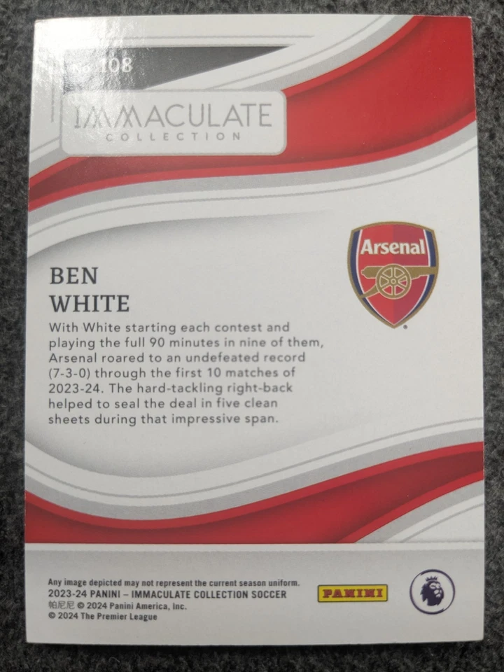 2023-24 PANINI IMMACULATE BEN WHITE BASE CARD#108#D25/60 - Image 2 of 3