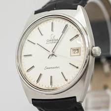 **Vintage 1977** OMEGA Seamaster Cal.1012 Automatic Silver Swiss Made 34mm Men's