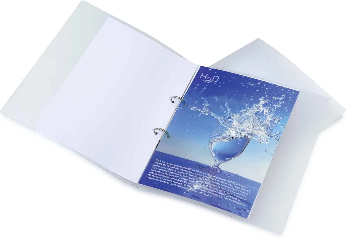 RACCOGLITORE AD ANELLI CON 30 BUSTE TRASPARENTI PORTA DOCUMENTI FOGLI - Foto 9