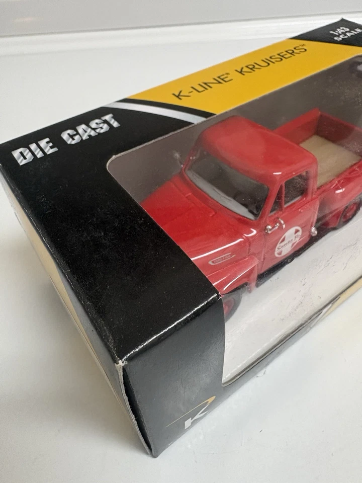 K-Line Kruisers 1:43 Scale Die-Cast Truck – ATSF ’53 Red Ford Pick-Up (K-94352) - Image 3 of 4