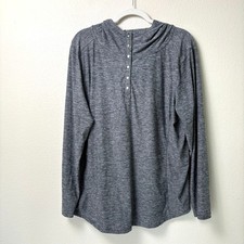 Duluth Trading Co Armachillo Cooling Knit Hoodie Womens 2XL Gray Pockets 15774