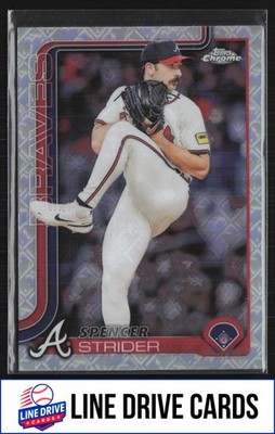 2025 Topps Chrome #46 Spencer Strider Logofractor Atlanta Braves