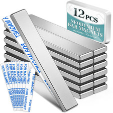 12 Pack Strong Neodymium Bar Magnets  Powerful Rare Earth Neodymium Magnets with