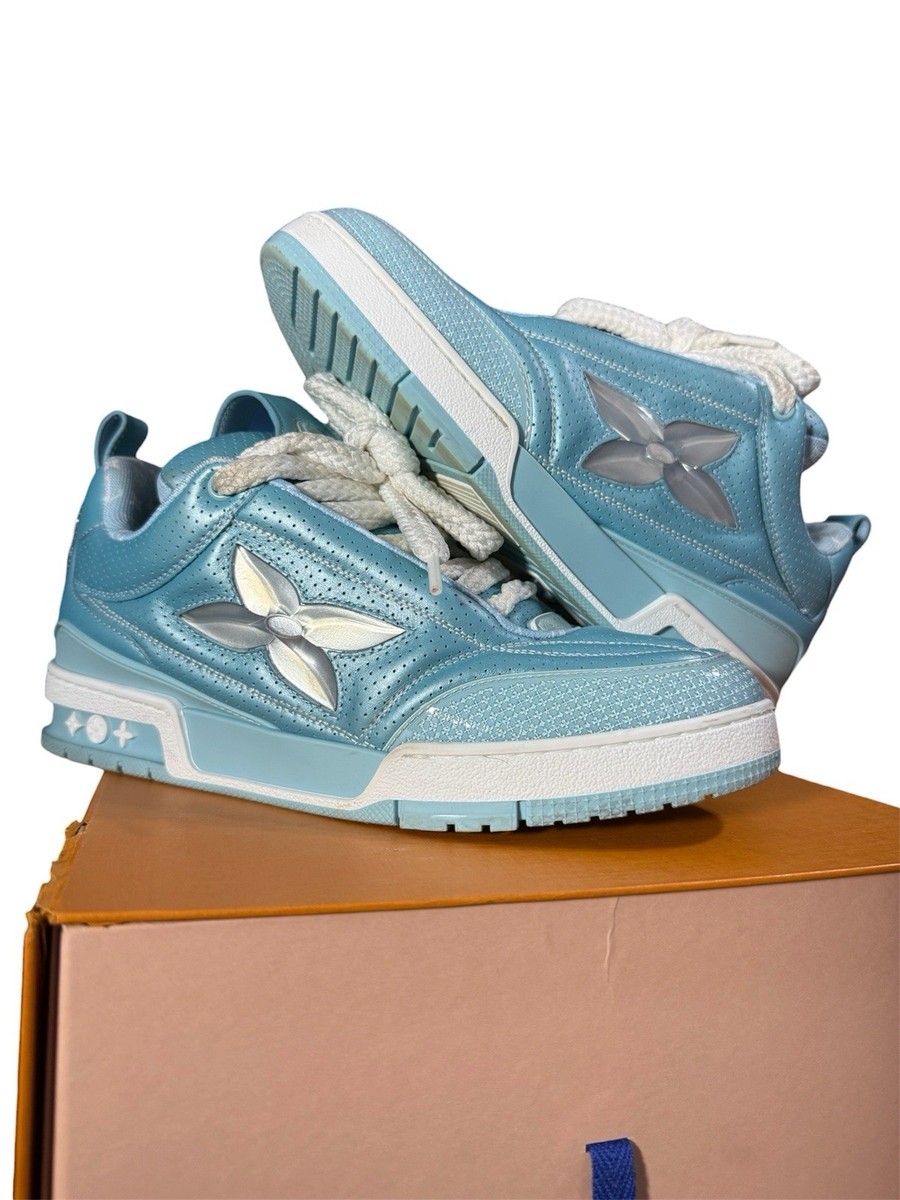 Louis Vuitton LV Skate Light Blue White Mens Sneakers - Size 7LV