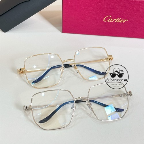 Cartier Panthere Eyeglasses Gold Silver Panther Head Temples Optical Frames