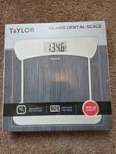 Taylor Glass Digital Scale 400lb Capacity Model 75494192S Large Display