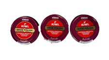 3x Kiwi Cordovan Shoe Polish Leather Care 31g 1.13oz Shines Renews  Protects