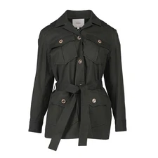 Maje Women's Overshirt Jacket Size 40 FR / L Belted MFPOU00373