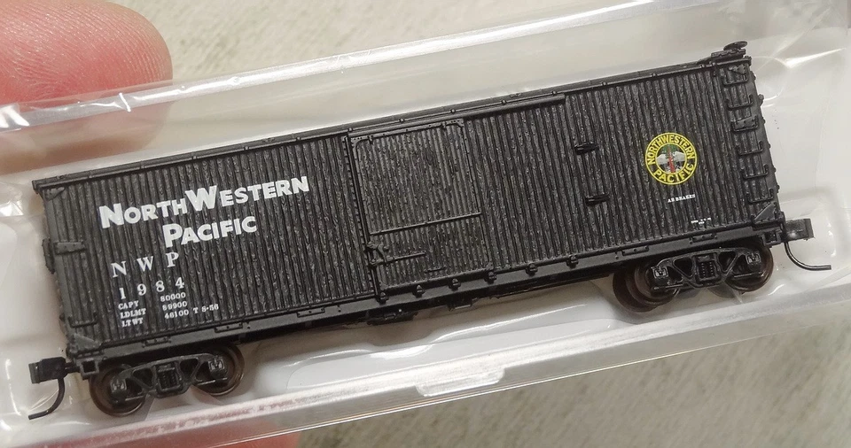 Northwestern Pacific 40' Dbl. Sheathed Wood Boxcar #1984, Atlas, NIB #2 - Image 2 of 4