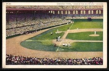 Künstler-AK Chicago, Comiskey Park, Home of the White Sox, Stadion