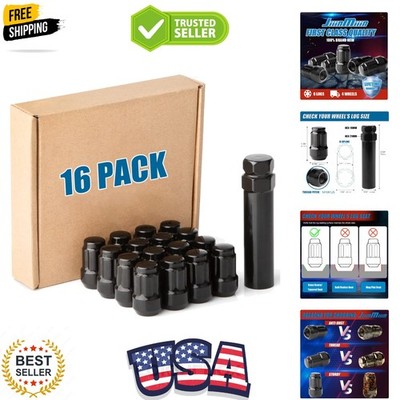 16PCS M10x1.25 ATV Lug Nuts, Closed End 6 Spline 10x1.25 Lugnuts, 60 Degree C...