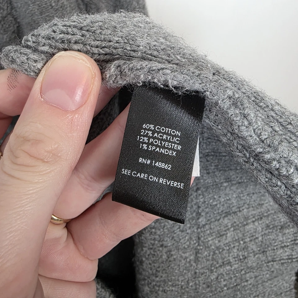 Torrid Gray Cable Knit At The Knee Thick Winter Cute Sweater Dress Size 3X - Image 4 of 4