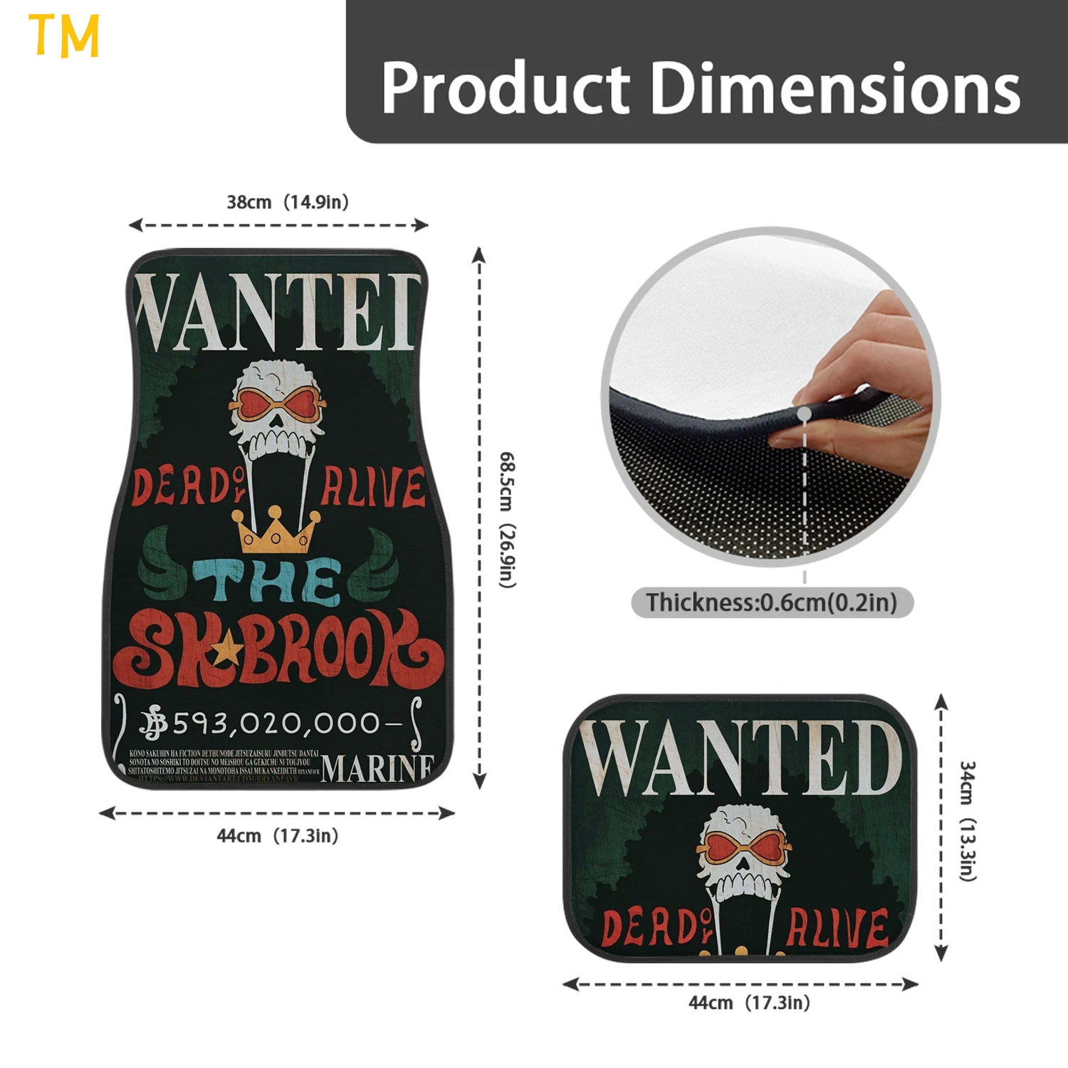 One Piece Car Floor Mats Set
