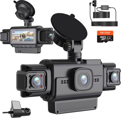 Rexing - R4-RD Dash Cam All-Around 1080p, Built-in 360° Motion Parking Monito...