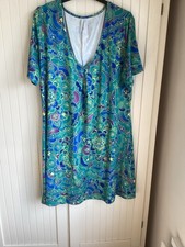 Ladies Short Sleeve V Neck Summer Dress Size XL