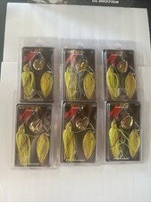 (6) Matzuo Kamikazi Spinnerbait 1/2oz Gold Lot Of 6