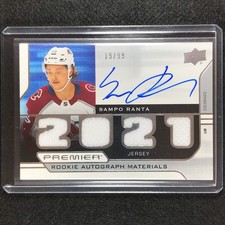 2021-22 Premier Nhl Sampo Ranta 2021 Rookie Jersey Auto 19/99