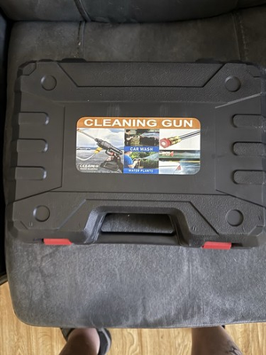 #ad Portable Pressure Washer w Hose Battery Charger amp; Carrying Case Black Red $40.00