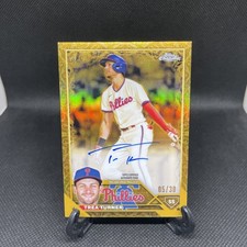 2023 Topps Gilded Collection Trea Turner #56 Gold Autograph Auto #5/30 SSP 