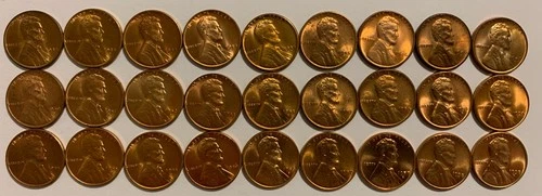26 Lincoln Wheat Penny Cent Choice Unc 44ps,45pds,46pd,47d,50d,51d,52d,53-58pds
