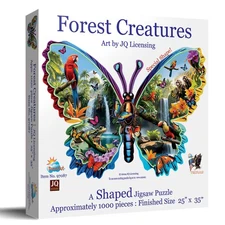 SunsOut Forest Creatures 1000 pc Special Shape Jigsaw Puzzle