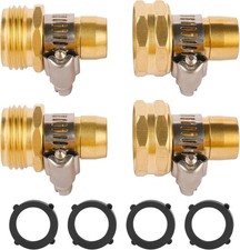 Garden Hose Repair Kit 3 Sets 3/4 5/8 Inch Aluminum Connector Mender Fittings