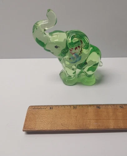 Fenton Green Figurine Hand Painted D Robinson