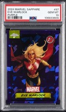 2024 TOPPS CHROME MARVEL SAPPHIRE ED PURPLE #97 EVE WARLOCK 2/15 PSA 10