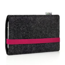 Filztasche LEON für SHIFT phone 8 - anthrazit/pink (Handytasche, Hülle)
