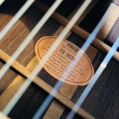 Rare Yamaha Fg-351B Acoustic Guitar With Hard Case Safe delivery