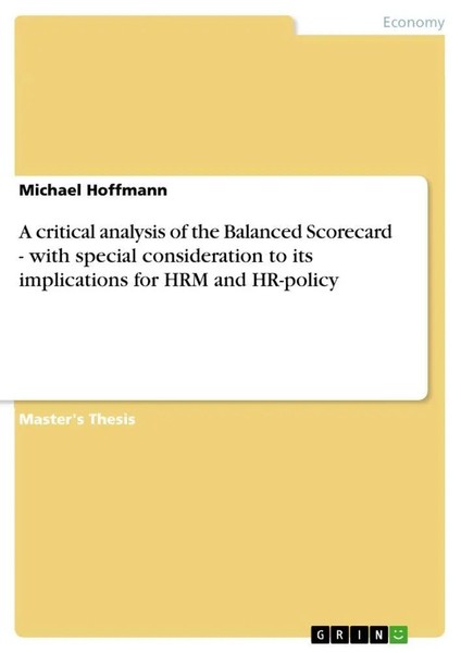Michael Hoffmann | A Critical Analysis Of The Balanced Scorecard - With...-image