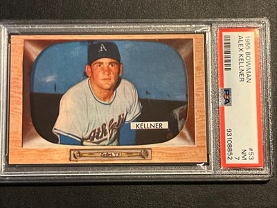 1955 Bowman #53 Alex Kellner Kansas City Athletics Baseball Card PSA 7 NM