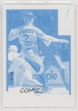 2016 Panini Donruss 1982 Design Test Proof Cyan 16/49 Xander Bogaerts uh8