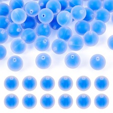 50Pcs Frosted Silicone Focal Beads for Pens 15mm Round Silicone Beads for Key...