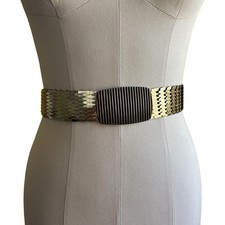 Gold Scale Chain Belt Metallic Statement Y2K Disco Festival Waist Belt