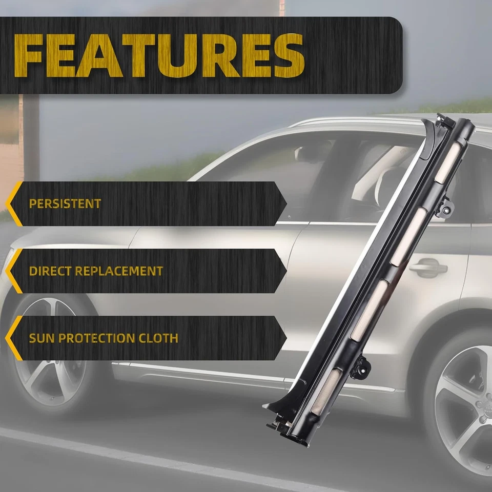 Beige Panoramic Sunroof Shade for 2008-2017 VW Jetta Golf Tiguan Sharan Audi Q5 - Image 3 of 4