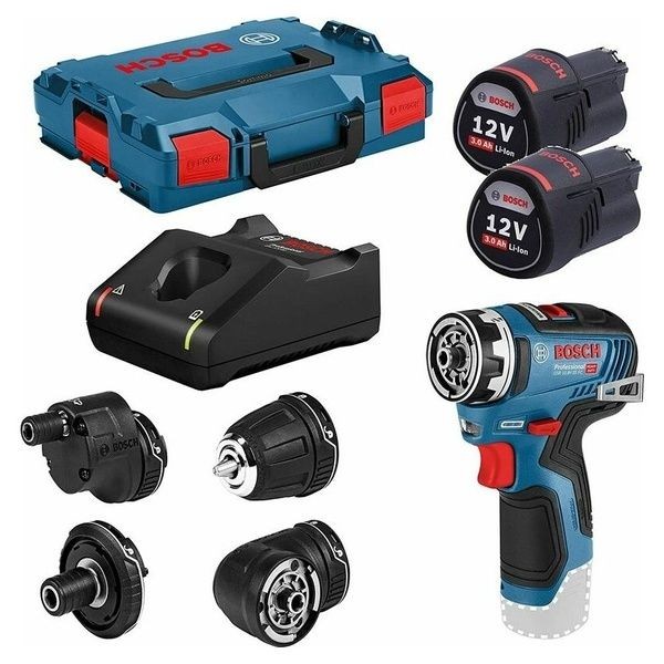 Full Set Trapano Avvitatore a Batteria con 2 Batterie GBA 12V 3.0Ah Bosch Profes