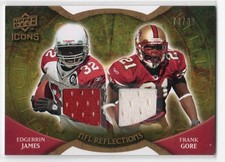 2009 Upper Deck Icons NFL Reflections Jerseys #RFJG Edgerrin James/Gore #d 78/99