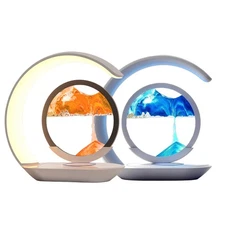 1pc Wireless Charger with Moving Sand Lamp Decor Sandscape Charger for Phone