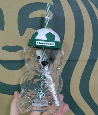 2026 Starbucks FIFA World Cup Bearista Bear Straw Cup With Football Cap Lid 20oz