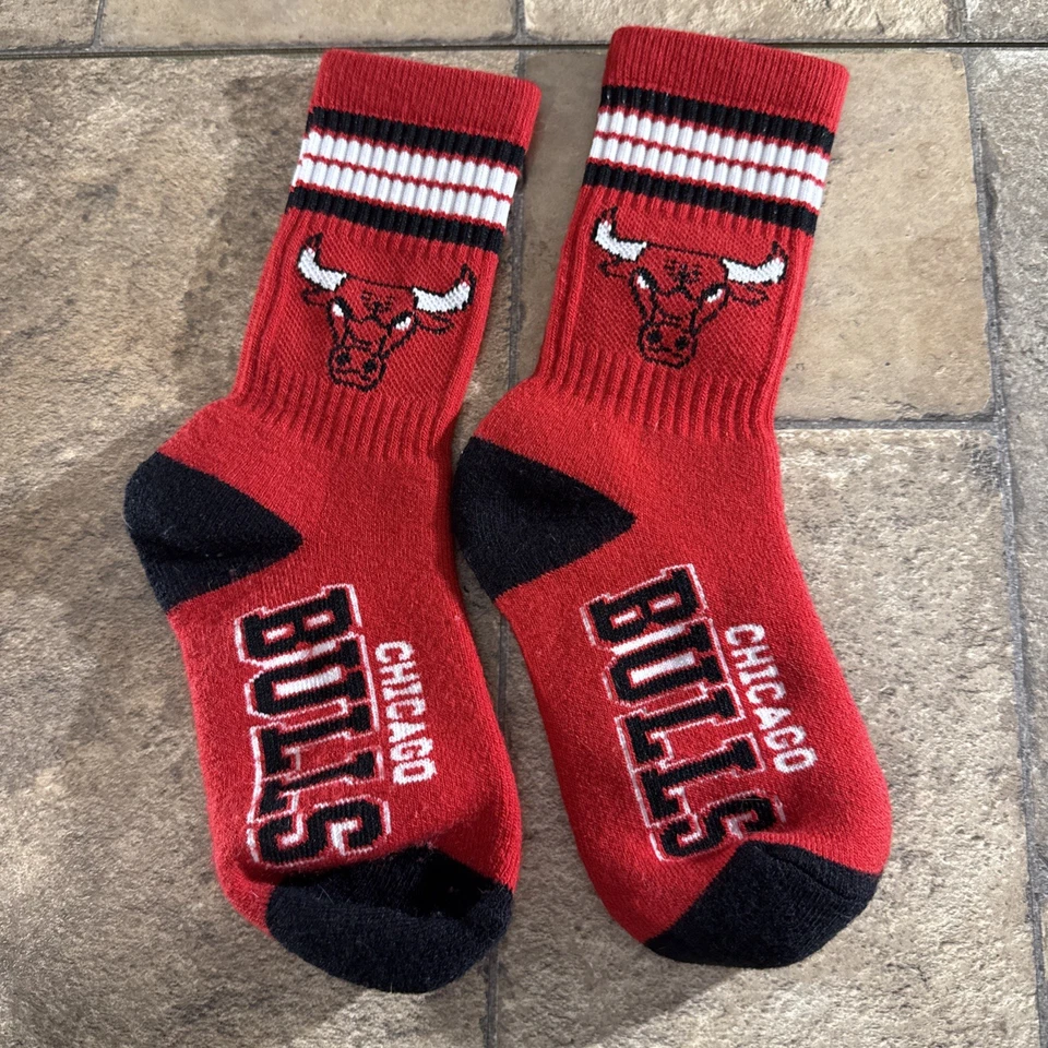 Calcetines para mujer Chicago Bulls For Bare Feet 4 rayas Deuce Crew nuevos sin etiquetas Foto 2 de 2