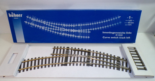 Hübner Spur 1 1075 Innenbogenweiche Radius 1020 links  s. Foto in OVP PK3510 | Zustand: Gebraucht