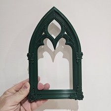 Gothic Custom Dark Green Mini Arch Window Style Frame