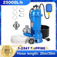 Heavy Duty Submersible Dirty Water Pump Sewage Deep Well Septic Flood Sump 220V