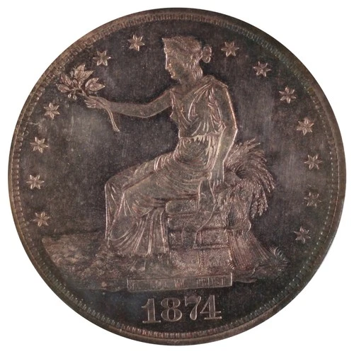 1874 T$1 Trade Dollar PCGS PR61