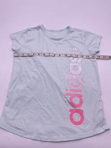 Adidas T-Shirt Youth Girl Large Graphic From Logo Green..#31176 - Picture 5 of 8