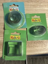 Makins Clay Cutters SQUARE CIRCLE OVAL 3 sizes per pack Lot of 3 shapes NEW