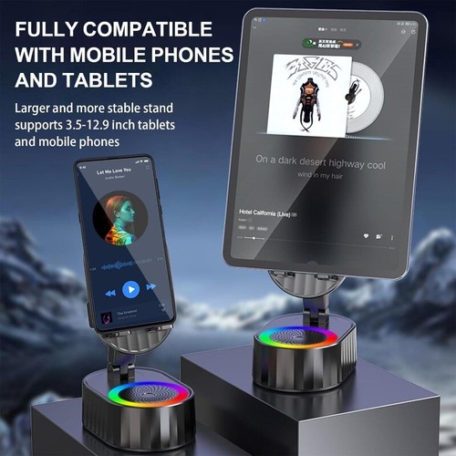 Cell Phone Stand with Wireless Bluetooth Speaker,Induction Speaker HD Surround S - Picture 6 of 17