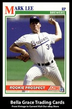 1991 Score Mark Lee #372 Milwaukee Brewers Rookie MLB Baseball 